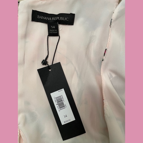 Banana Republic Pink Floral Maxi Dress Size 14 - Picture 6 of 7